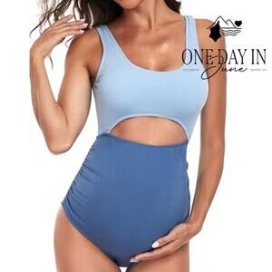 EastElegant Maternity Cut Out One Piece Swimsuit Size M